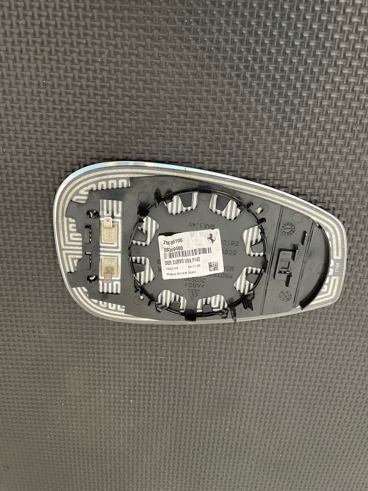 Ferrari 488 458 F8 Right Rear View Mirror Glass OEM P/N 8309400