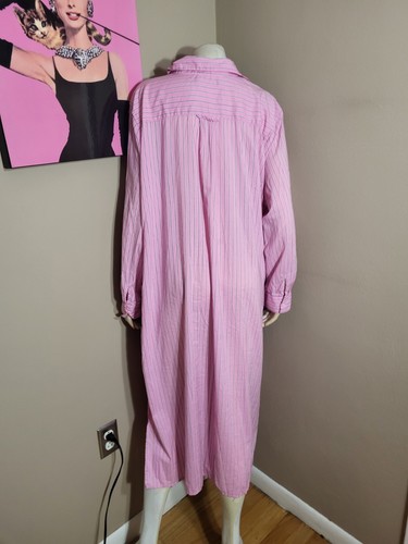Lauren Ralph Lauren Pink Striped Sleep Shirt Size 2X - Picture 5 of 6