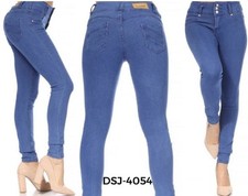 Size "9" DSJ-4054 Colombian Design Push Up Levanta Cola High Waist Jeans.