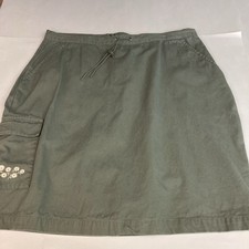 Cherokee Skirt Women's 14 Embroidered Cottage Grandma Olive Jean Vintage Y2K