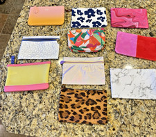 Ipsy Glam Bags Lot of 10 Makeup Travel Pouches Assorted Styles  Colors NEW