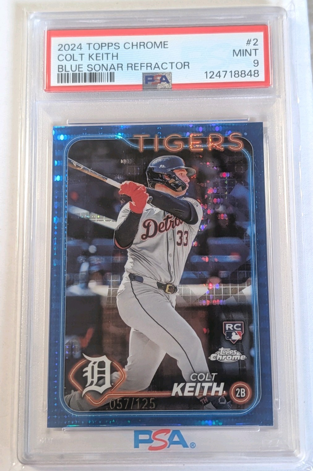 2024 Topps Chrome - Colt Keith #2 Blue Sonar Refractor /125 (RC)