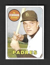 1969 Topps Baseball Card #452 Al Ferrara VAR Variation San Diego Padres NR MINT