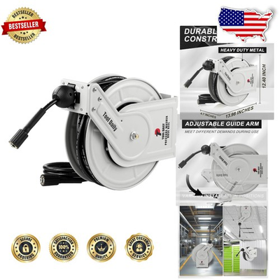#ad Heavy Duty Retractable Pressure Washer Hose Reel 60ft 3600 PSI Auto Rewind $224.99