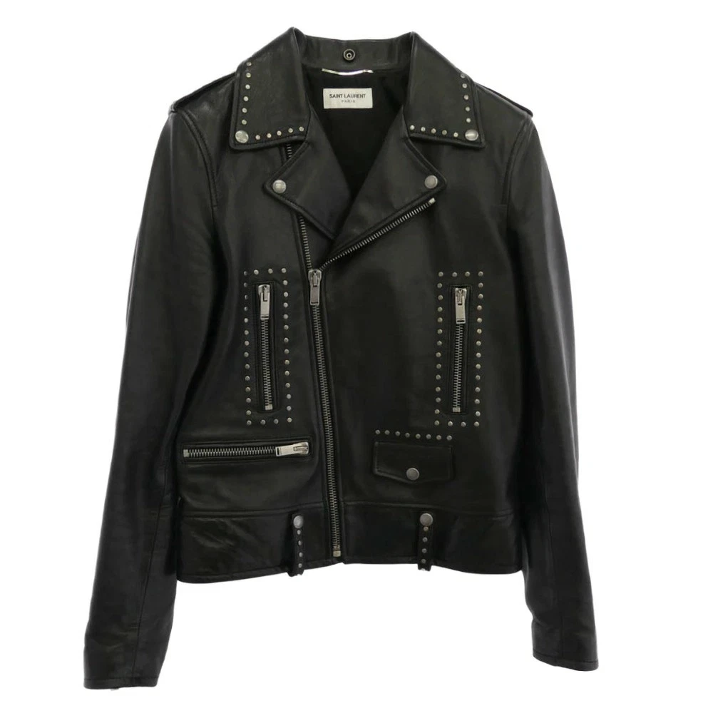 Saint Laurent Leather Outer Shell Studded Coats, Jackets & Vests