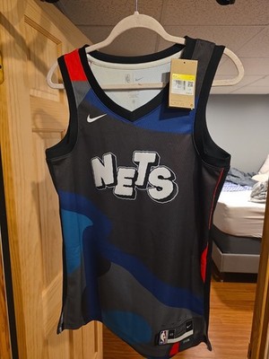 New NBA Authentics Nets Swingman Size Small $120 Retail City Edition Kaws