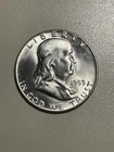1953 D Franklin Half Dollar 50 Cent Liberty Bell Ben US America Eagle VF/XF