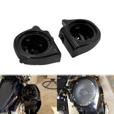 Black 6.5" Lower Vented Fairing Speaker Pods Boxes For Harley Touring 1993-2013
