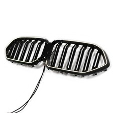 K�hlergrill LED Doppelsteg passend f�r BMW X6 G06 Schwarz Glanz