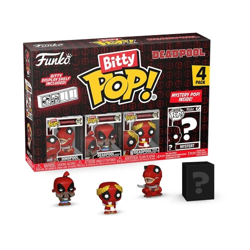 Deadpool Bitty Pop Figure 4 Pack with Mystery Figure Vinyl Collectibles