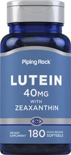 Lutein and Zeaxanthin 40 mg Eye Health Vitamins | 180 Softgels | by Piping Rock