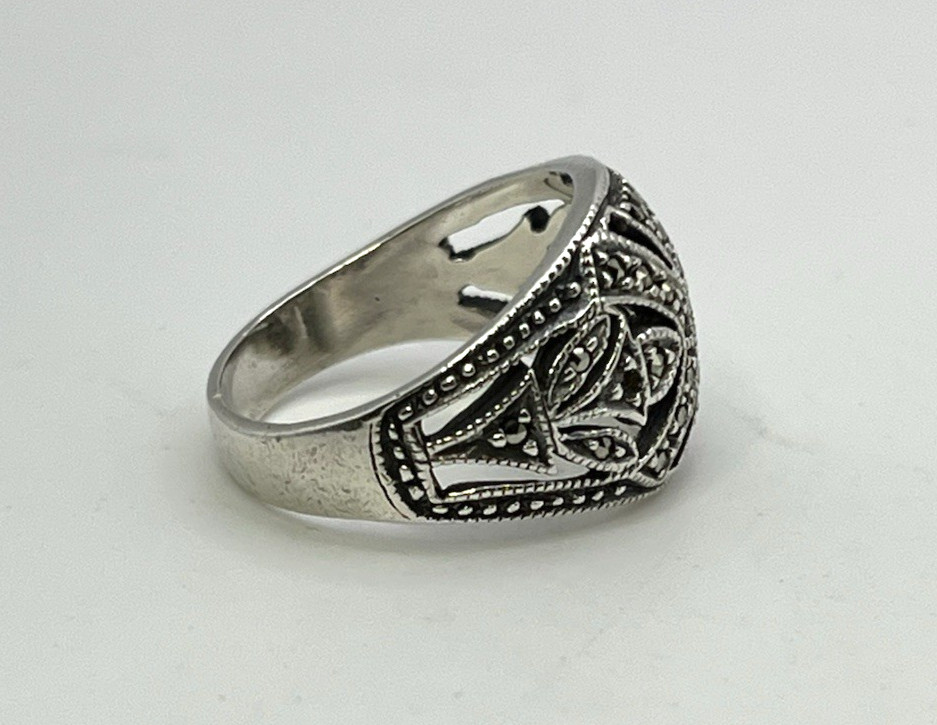 JUDITH JACK Solid Sterling Silver MARCASITE size … - image 5