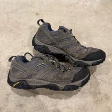 Merrell Shoes Womens 8 W Moab 2 Vent Hiking Sneakers J06026W Gray Blue Suede