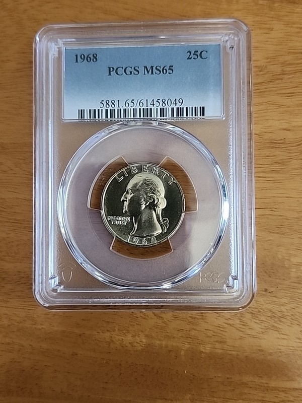 1968 Washington Quarter PCGS MS65