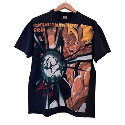Dragon Ball GT Vegeta Goku AOP T-shirt Resurreccion Black REPRINT