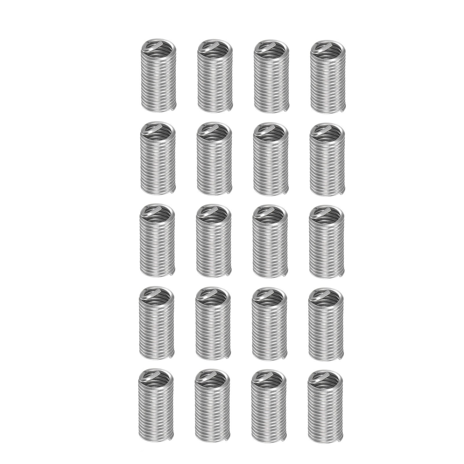 20Pcs M8 x 1.25 Helical Wire Thread Inserts for Installation Insert Sleeve