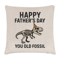 Happy Des Vaters Tag You Old Fossil Kissenbezug Lustig Opa Dinosaurier Geschenk