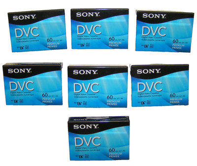7- New Sony DVC Premium Digital Video Cassettes Factory Sealed All For One Price