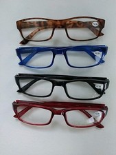 Boost Eyewear 4 Pack Reading Glasses 2.00 Assorted Black Tortoise Red Blue