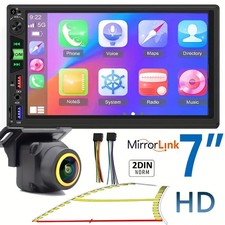 7" Double 2DIN Car MP5 Player TouchScreen Stereo Radio Trajectory Dynamics Cam