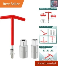 T-Handle Spark Plug Wrench with 16mm & 21mm Sockets – Durable Tool