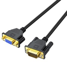 VGA Extension Cable Male to Female 6 Feet 15 Pin SVGA HD15 Monitor Adapter