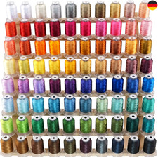 Stickgarn Set 80 Farben 500m Polyester Maschi...