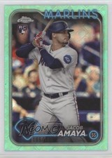 2024 Topps Chrome Logofractor Edition Aqua Refractor /199 Jacob Amaya #92 1b8c