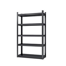 5 Tiers Metal Heavy-Duty Garage Storage Shelving Unit in Black (47 in. Wx72 in.