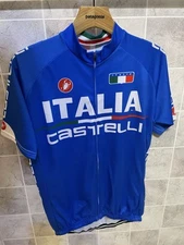 CYCLING SHORT SLEEVE JERSEY CASTELLI COMPETIZIONE TEAM ITALIA XXXL Full Zip
