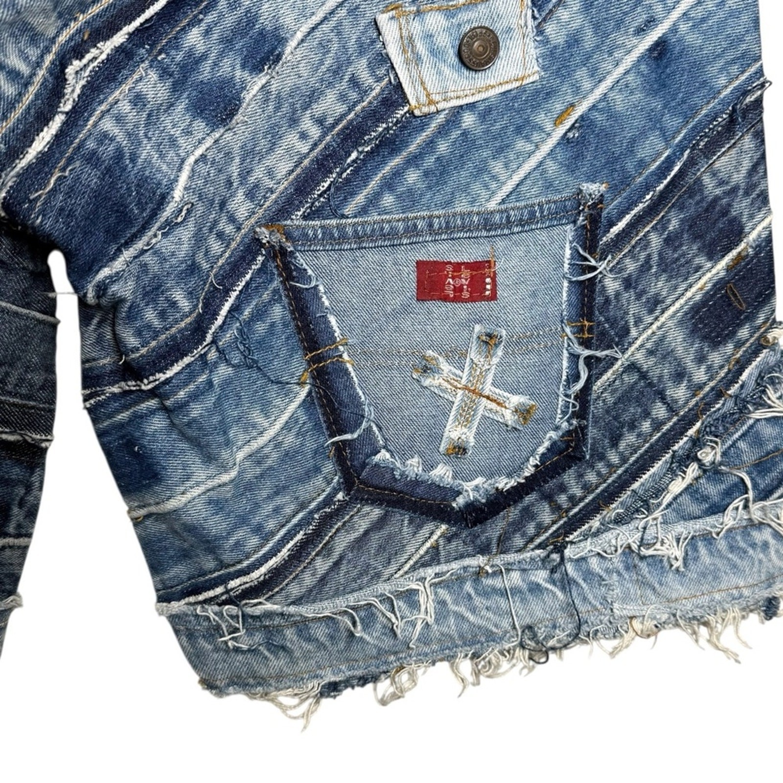 Levi’s Rare Patchwork Reworked Funky Unique Vinta… - image 12