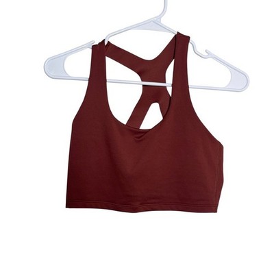 Gap Fit Sports Bra Women's Small Brown Eclipse Strappy Active Round Neck