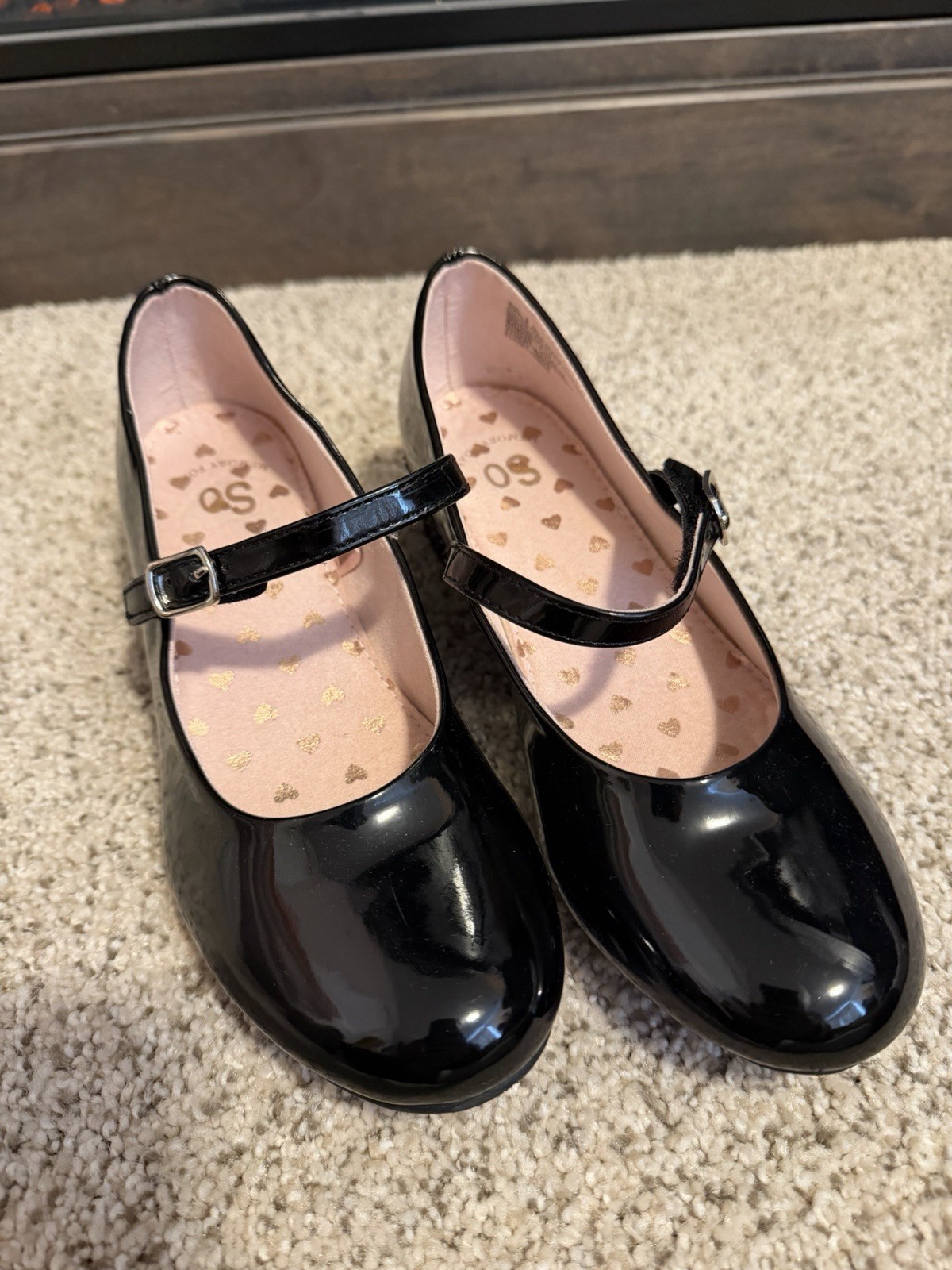 Girls Size 3 Black Sonoma Sparkle Heel Shoes