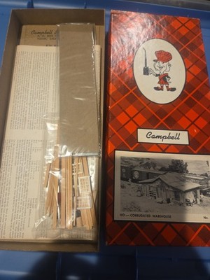 Campbell Scale Models 373 HO Corrugated Warehouse Building Kit EX/Box