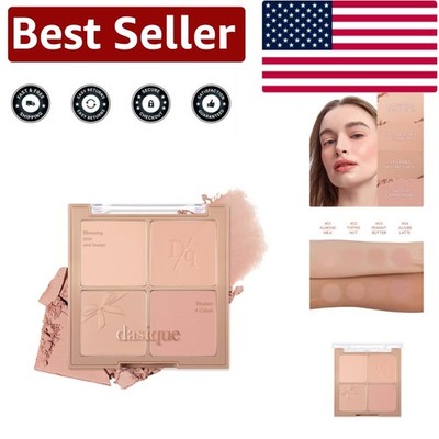 Muted Nuts 4-Shade Blush Palette - Lightweight  Powder for All Skin Tones
