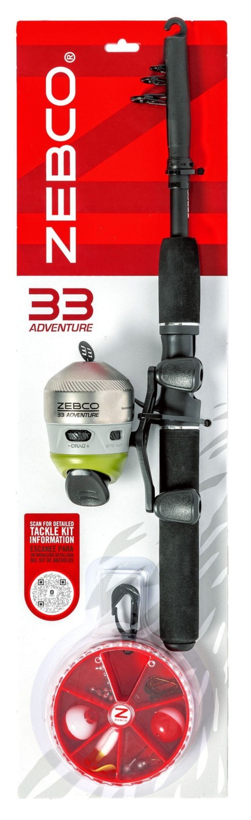 Zebco 33 Adventure Spincast Combo - 5'6" Medium Telescopic 2