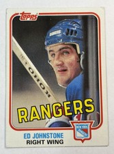 Vintage 1980-81 Topps Hockey Ed Johnston New York Rangers Card #99 NHL EX