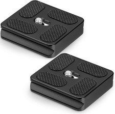 2 Pieces Metal Quick Release Plate with 1/4''-20 Camera Screw Tripod Mount Plate