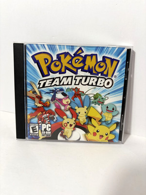 Pokemon Team Turbo PC CD Rom Software Windows 98 XP ME w/Booklet