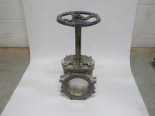 Generic Knife Gate Valve Size 8" 8 Bolt Pattern Blue 11" Handle USED