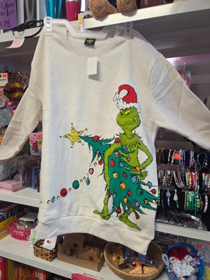 Grinch Sweatshirt Dr Seuss 2-sided Christmas Grinchmas NWT Novelty