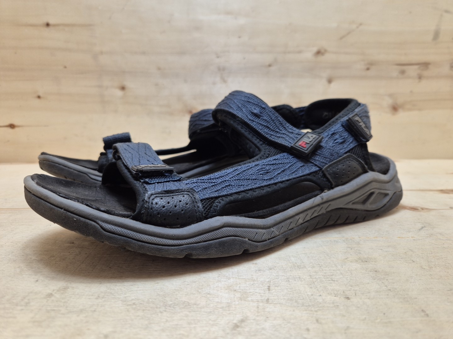 FILA SCARPA UOMO SANDALI SANDALI CINTURINO VELCRO TG:45 UK:10.5 BLU