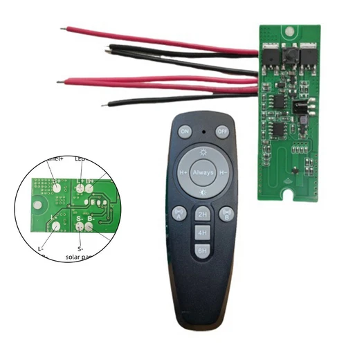Sleek and Compact 3 7V Solar Lamp Circuit Board with Remote Functionality