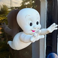 Casper The Friendly Ghost White Plastic Outdoor Window Porch Statue Decor Casper The Friendly Ghost White Plastic Outdoor Window Porch Statue Decor