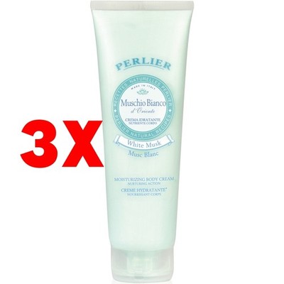3 x Perlier Pflege Feuchtigkeitscreme Orientalischer weißer Moschus 250 ml