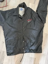 Vintage USA Made Dunbrooke Chevy Chevrolet Satin Button Up Jacket Heartbeat - L