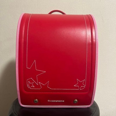 CONVERSE Red School Backpack with Star Embroidery Seiban Angel's Wings school