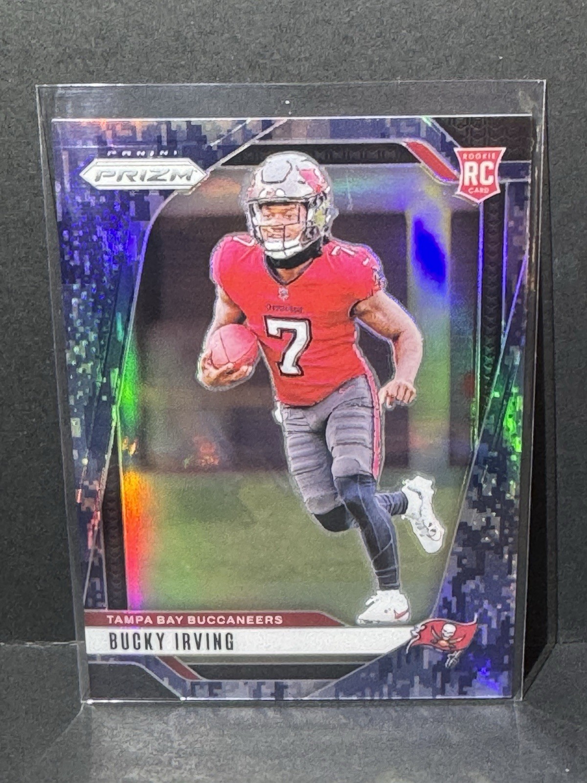 2024 Bucky Irving Panini Prizm Football Navy Camo SSP /25 Buccaneers RC #316