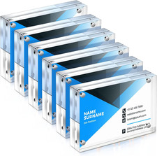 Acrylic Business Card Frame 2.5 X 3.5 Inch Clear Double Sided Magnetic Photo ...