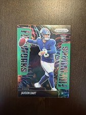 2025 Panini Prizm - Fireworks Jaxson Dart #6 Green Prizm (RC)